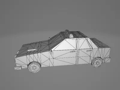 LowPoly Police Car Low-poly 3D model