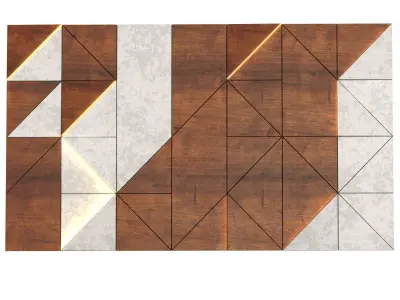 Wall Panel Wood 02 3D model