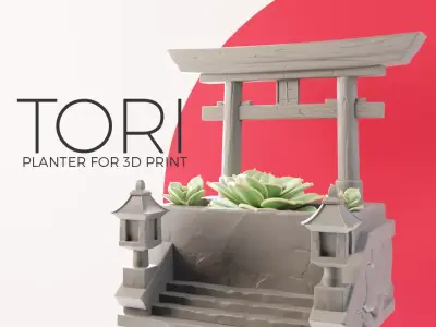 Tori Planter- plant pot 3D print model