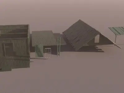 wooden house 3D print model