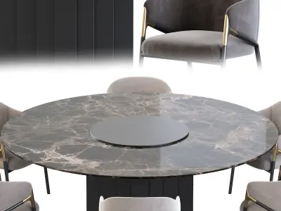 Hammer Guest Side Seating and Exlis Amura Complements 3D model