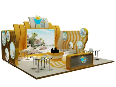 Booth Exhibition Stand a163 3D model