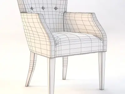 Modern Luxury Occasional Chair 92017 3D model