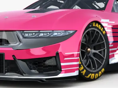 NASCAR Mustang 2024 Template 3D model