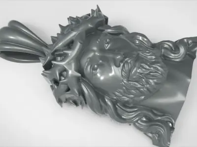 Jesus Head Pendant 3D print model buy