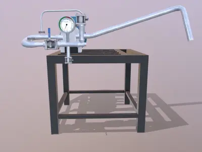 Pump with Stand Low-poly 3D model