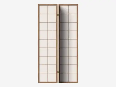 Folding screen Oriental 3D model