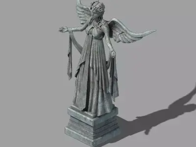 Stone Rainbow City Sculpture 01 3D model