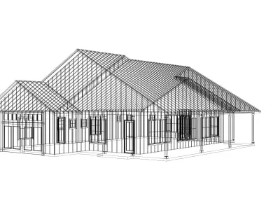 Barndominium House 98 -Archimple LLC 3D model