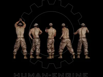 Male Scan - Victor Knife Poses Bundle 3D model