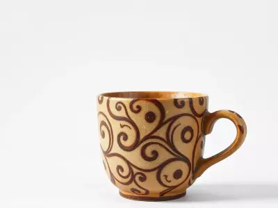 Ornate Clay Mug model pack Low-poly 3D model