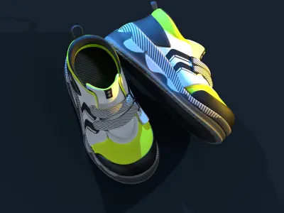 Shoe 3d Model and Texture Low-poly 3D model