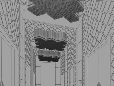 hotel lift lobby 3D model