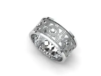 Wedding ring  3D print model 62