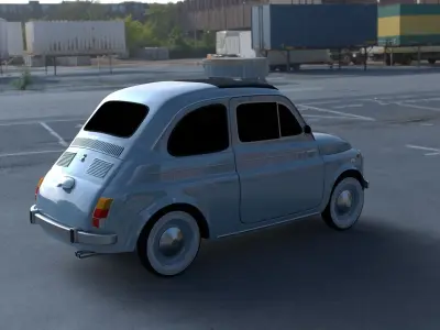 Fiat 500 Nuova 1957 HDRI 3D Model 3D model