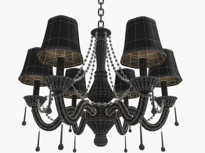 Traditional Stem Chandelier  3D model