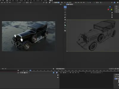 Vintage car A 3D model