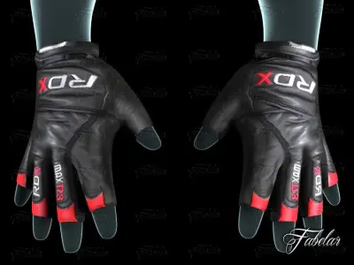 Weight lifting gloves Low-poly 3D model