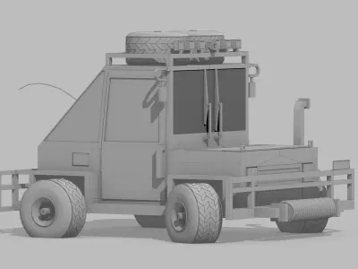 Jeep wrangler Low-poly 3D model