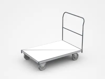 Container Cart On Wheels 3D model