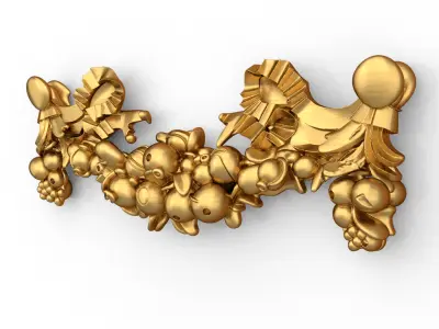Swag Onlay decorative ornament cnc 3d printing 01 3D print model