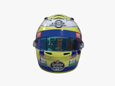 Norris helmet 2019 Low-poly 3D model