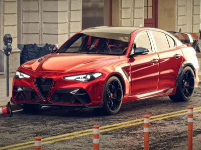 Alfa Romeo Giulia GTAm Low-poly 3D model