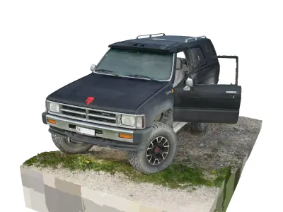 Toyota 4Runner Hilux Surf 1st gen 1988 Photogrammetry Low-poly 3D model