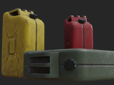 Jerrycan gas can Low-poly 3D model