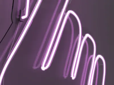 Korean Love Sign - Neon Sign 3D model