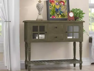 Decarlo Buffet SideBoard Console Table - 6 Colour 3D model
