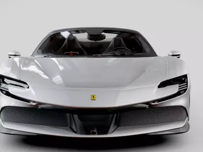 2021 Ferrari SF90 Spider Low-poly 3D model