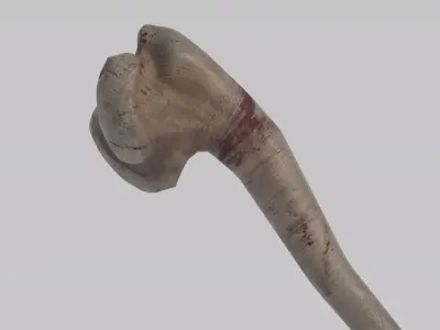 Dragon Bone Two Handed Mace from Skyrim Low-poly 3D model