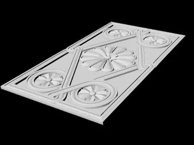 Central decor ornament for furniture 3D model 572