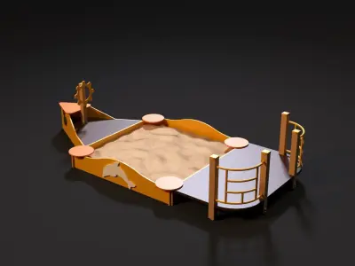 Sandbox boat 3D model