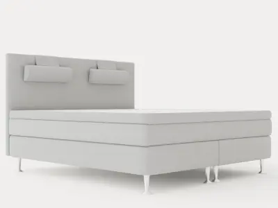 Meja Continental Bed 180x200cm Light Gray Low-poly 3D model