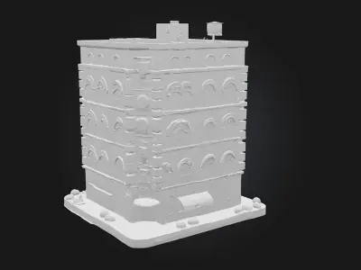 Grand Brick Hotel 3D model