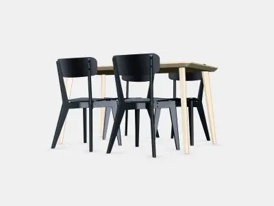 LISABO - LISABO Table and 4 chairs 1 Low-poly 3D model