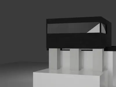 Modern Minimalist House - Stylized Low-poly 3D model