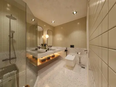 Bathroom scene 3D model