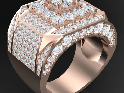 Luxury Men Rings Designs 6MR053 3D print model