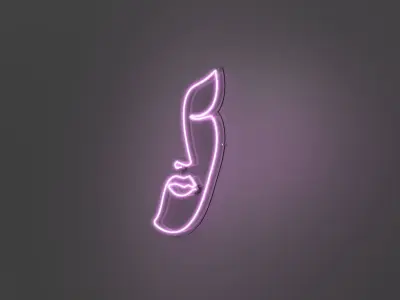 Face 2 - Neon Sign 3D model