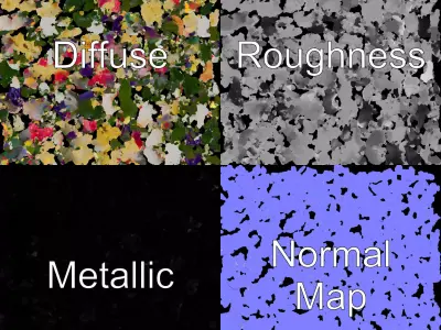 Elegant Floral Bouquet model pack Low-poly 3D model