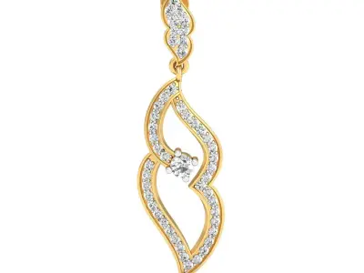 Women Earring 3DM STL OBJ FBX Render Details 3D print model 10