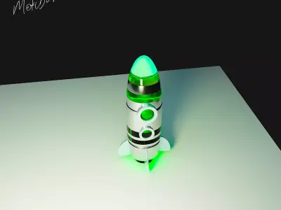 Rocket on table 3D model