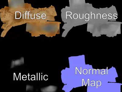 Natural Sandstone Rock Formation Model Pack Low-poly 3D model