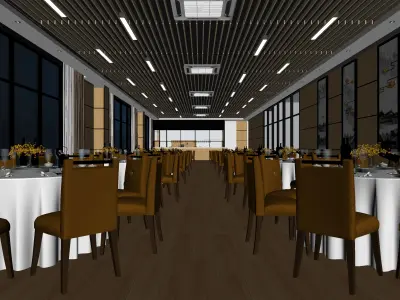 restaurant interior scenes 3D model