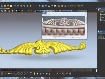 sofa  CNC carving wood carved Free 3D model