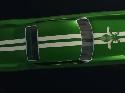 Low poly Classic car model Low-poly 3D model