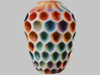 Porous Decorative Vase - Modern 3D Low-poly 3D model